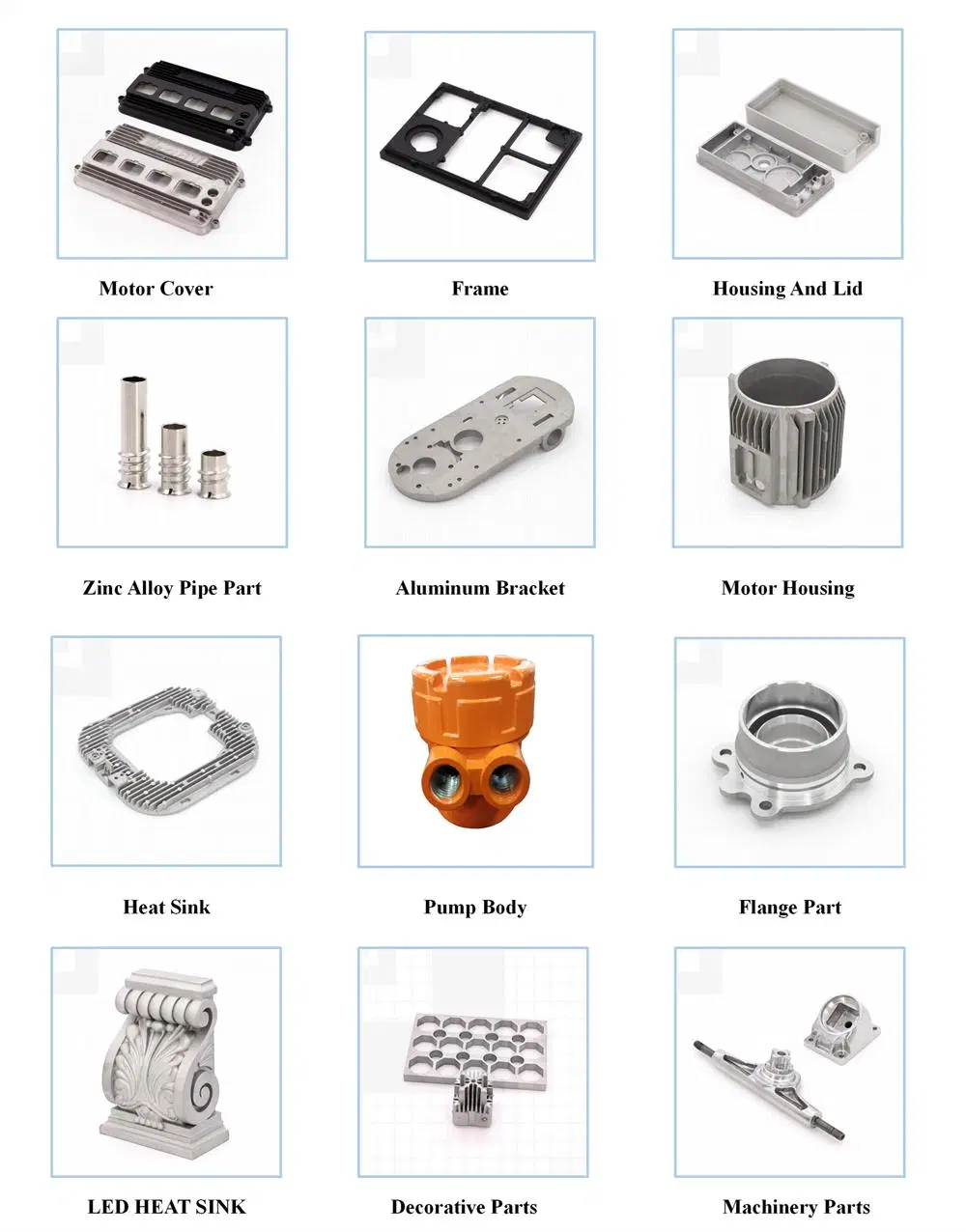 China Factor High Quality Aluminum Die Casting Anodizing